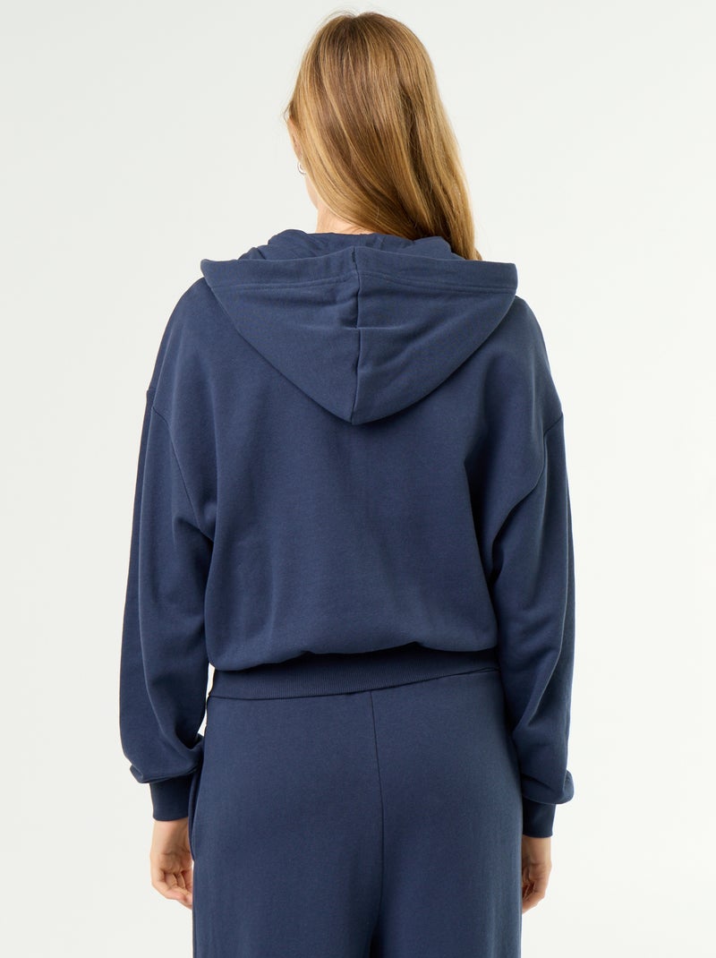 Basic sweater van lichte French Terry Blauw - Kiabi
