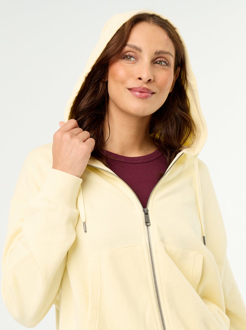 Basic sweater van lichte French Terry Geel - Kiabi