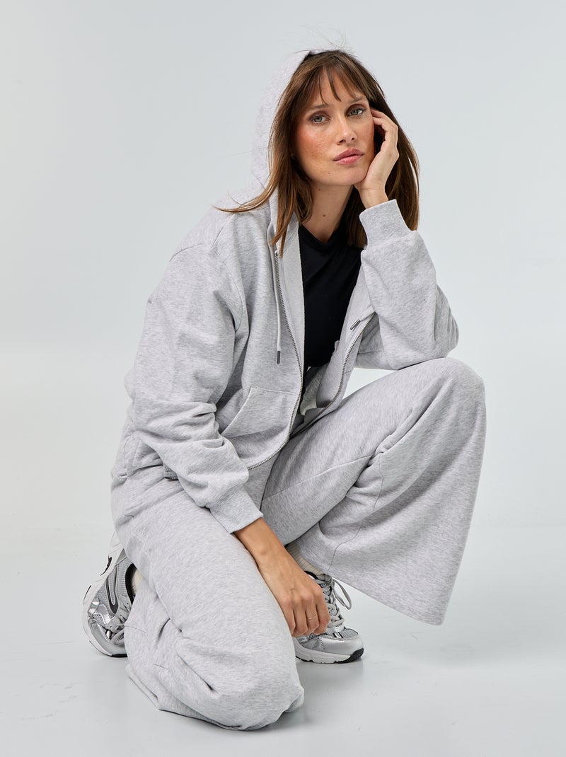 Basic sweater van lichte French Terry Grijs - Kiabi