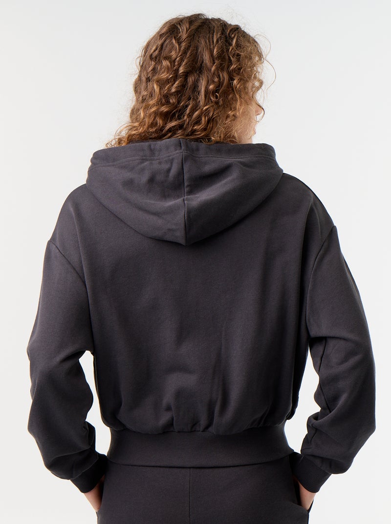 Basic sweater van lichte French Terry Zwart - Kiabi