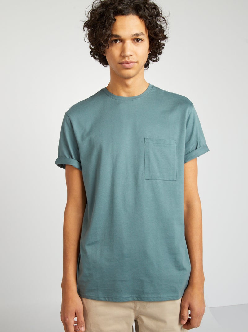 Basic T-shirt BLAUW - Kiabi