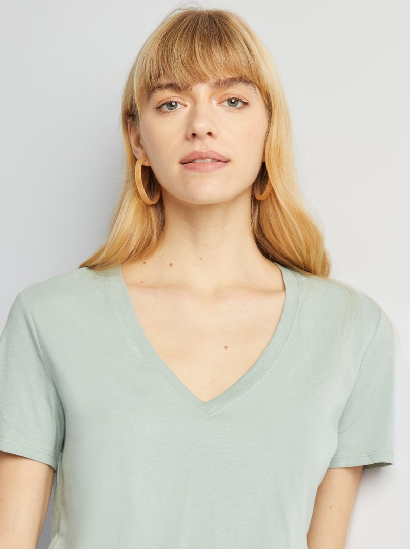 Basic T-shirt GROEN - Kiabi
