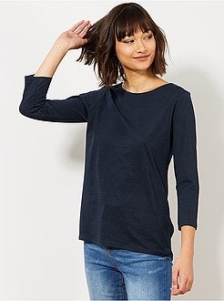 Basic T-shirt met boothals - Kiabi