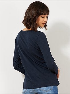 Basic T-shirt met boothals - Kiabi