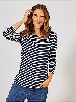 Basic T-shirt met boothals - Kiabi