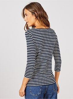 Basic T-shirt met boothals - Kiabi