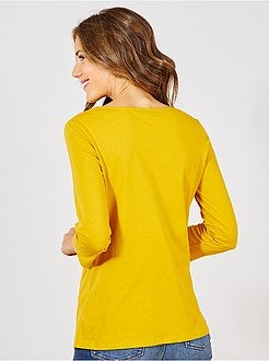 Basic T-shirt met boothals - Kiabi