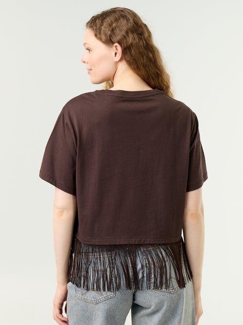 Basic T-shirt met franjes - Kiabi Basic T-shirt met franjes - Kiabi