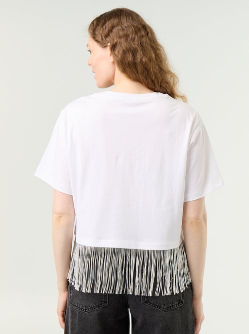 Basic T-shirt met franjes - Kiabi Basic T-shirt met franjes - Kiabi