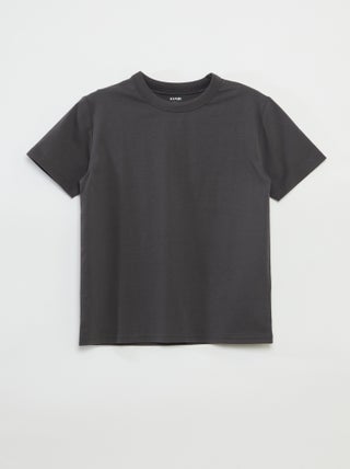 Basic T-shirt met korte mouw en ronde hals
