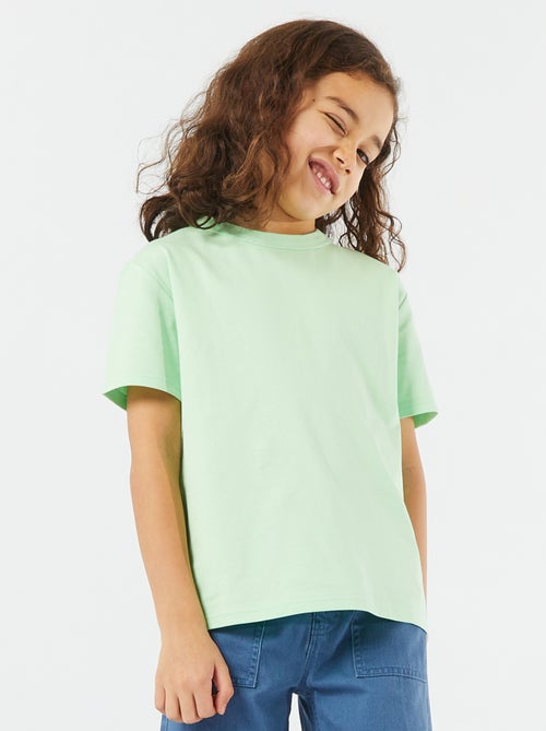 Basic T-shirt met korte mouw en ronde hals - Kiabi