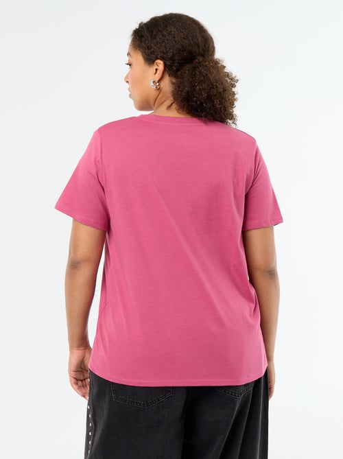 Basic T-shirt met korte mouwen en V-hals - Kiabi