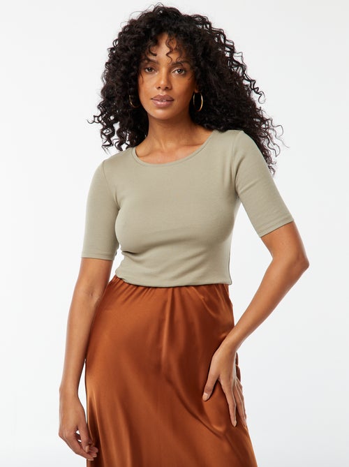 Basic T-shirt met korte mouwen - Kiabi