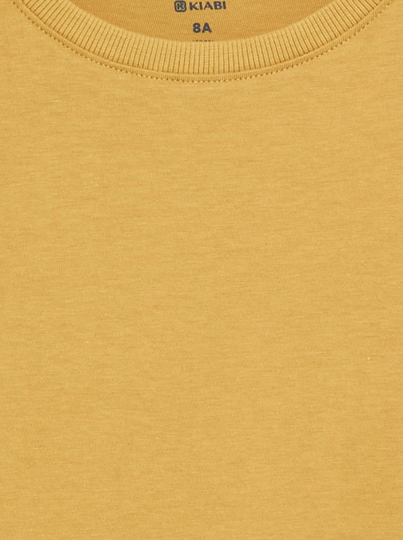 Basic T-shirt met lange mouw Geel - Kiabi
