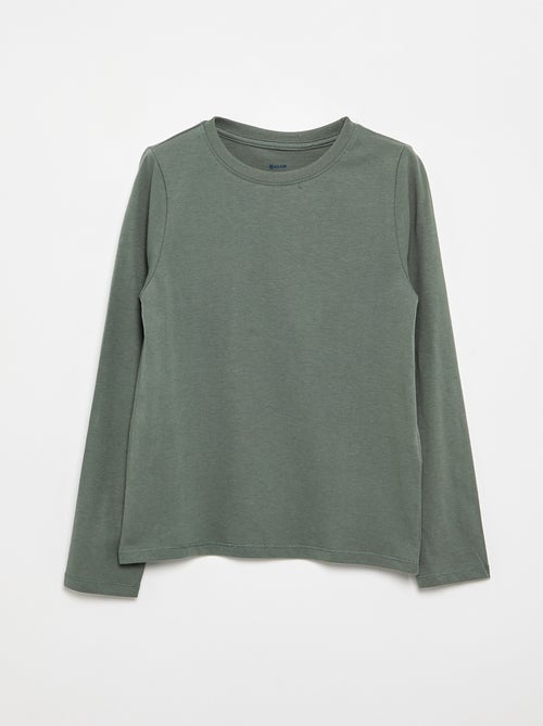 Basic T-shirt met lange mouw - Kiabi Basic T-shirt met lange mouw - Kiabi