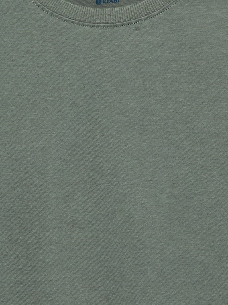 Basic T-shirt met lange mouw Groen - Kiabi