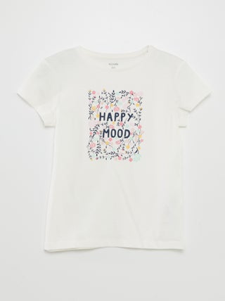 Basic T-shirt met print