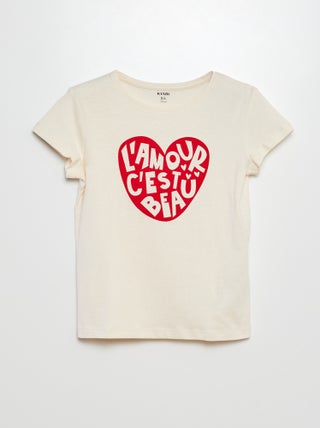 Basic T-shirt met print