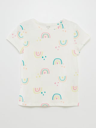 Basic T-shirt met print