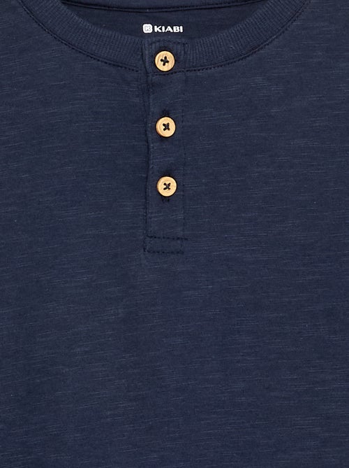 Basic T-shirt met Tunische kraag - Kiabi