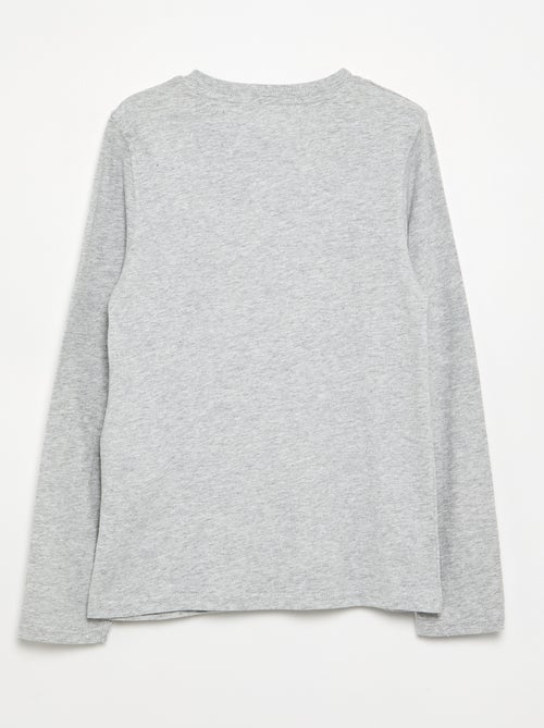 Basic T-shirt met Tunische kraag - Kiabi