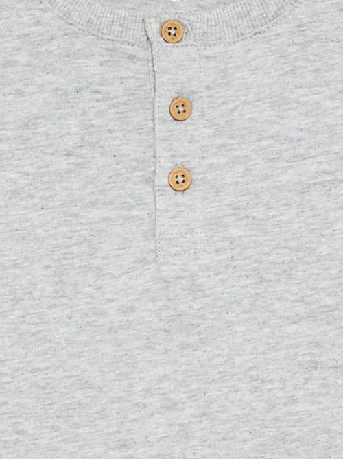Basic T-shirt met Tunische kraag - Kiabi