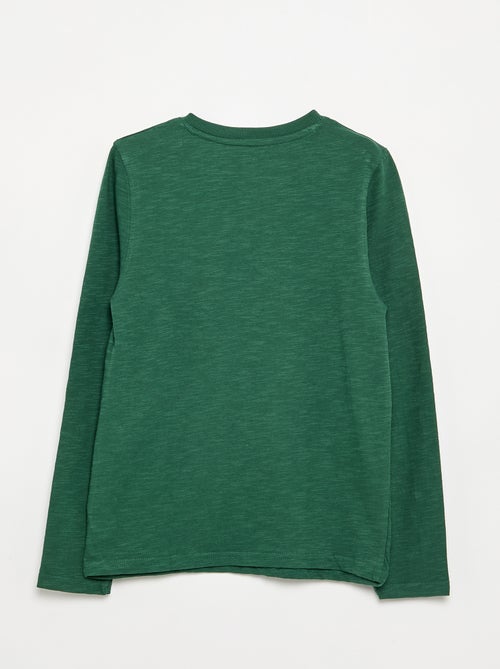 Basic T-shirt met Tunische kraag - Kiabi