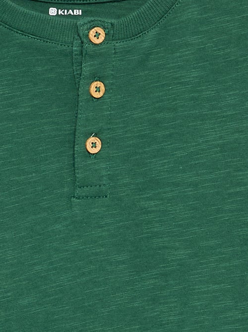 Basic T-shirt met Tunische kraag - Kiabi