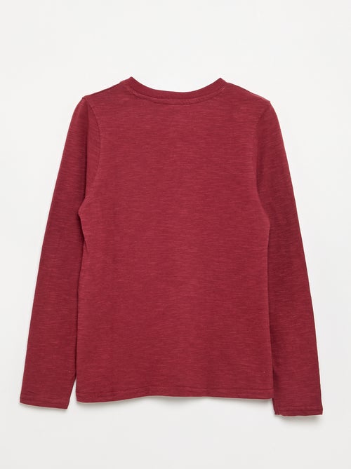 Basic T-shirt met Tunische kraag - Kiabi