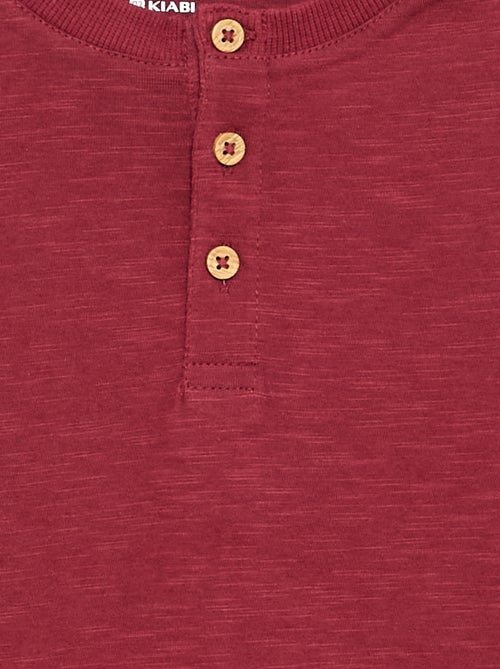 Basic T-shirt met Tunische kraag - Kiabi