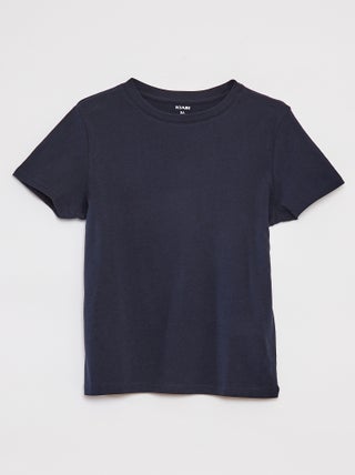 Basic T-shirt van effen jersey
