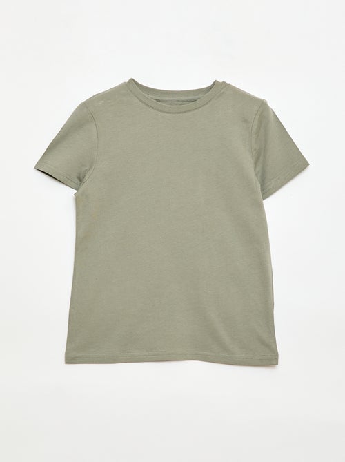 Basic T-shirt van effen jersey - Kiabi