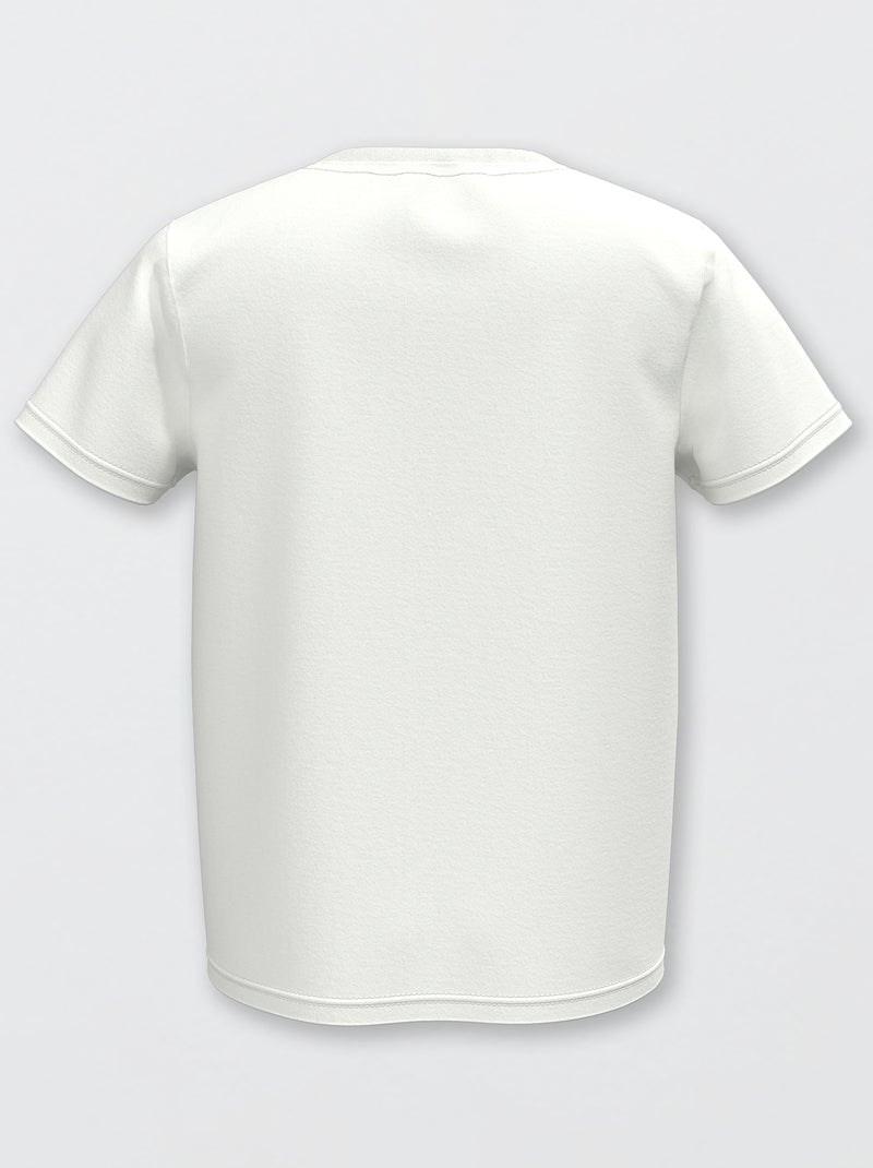 Basic T-shirt van effen jersey wit - Kiabi