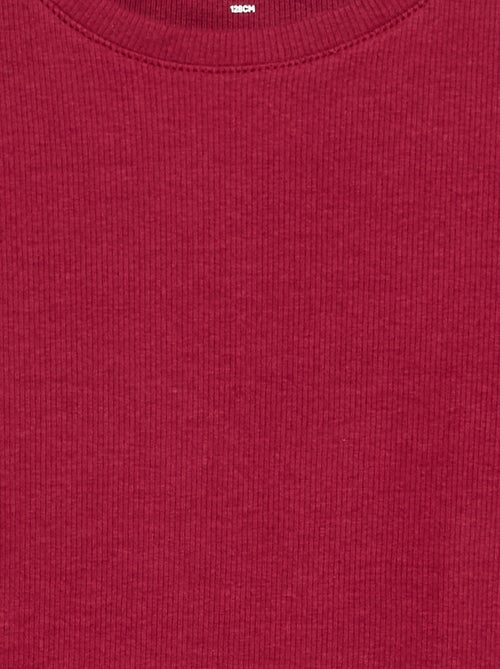 Basic T-shirt van ribstof - Kiabi