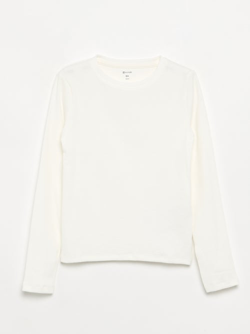 Basic T-shirt van ribstof - Kiabi