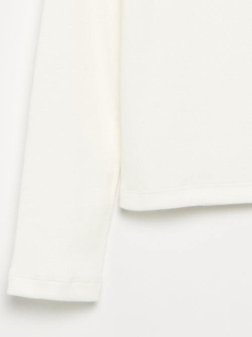 Basic T-shirt van ribstof - Kiabi