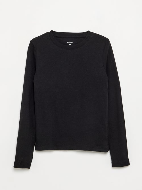 Basic T-shirt van ribstof - Kiabi