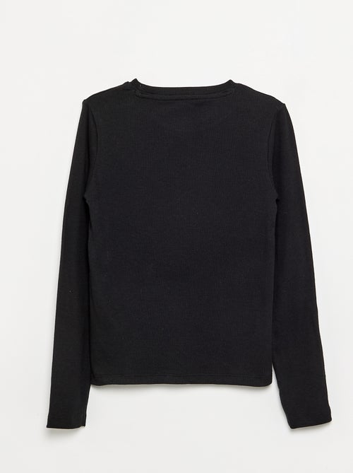 Basic T-shirt van ribstof - Kiabi