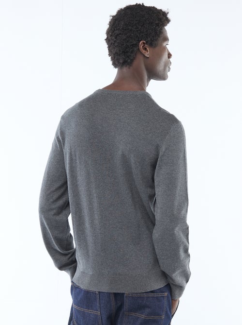Basic trui van effen tricot - Kiabi