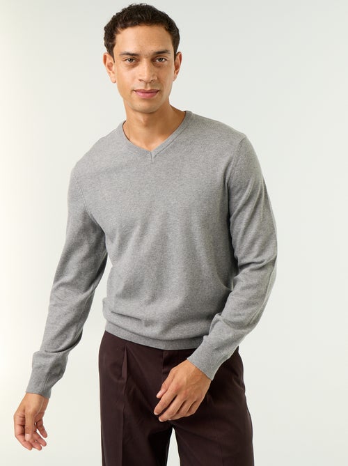 Basic trui van effen tricot - Kiabi
