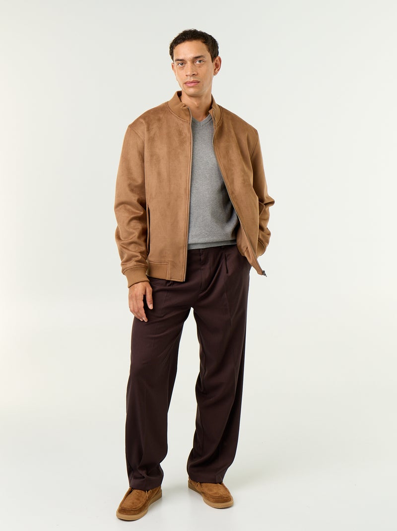 Basic trui van effen tricot Grijs - Kiabi