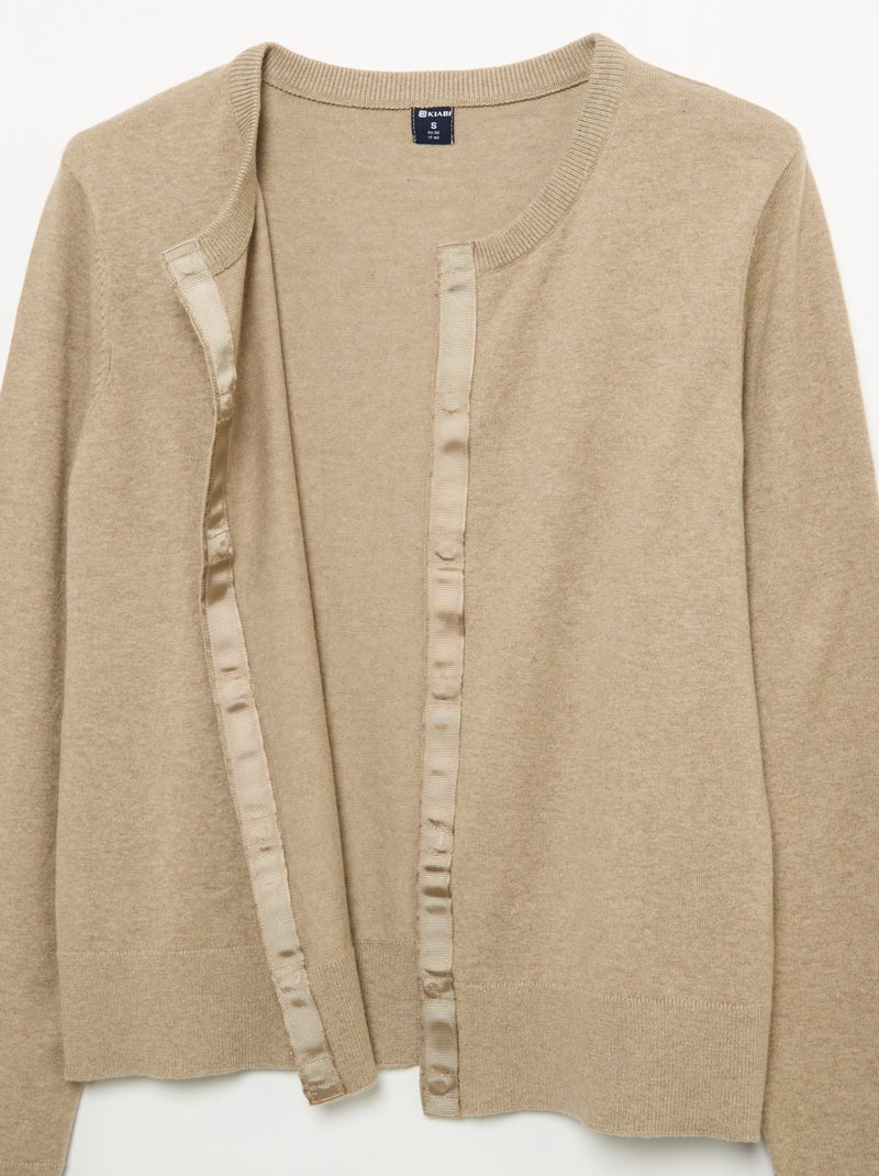 Basic vest - Makkelijk aan te trekken Biege - Kiabi