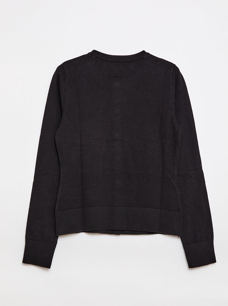 Basic vest - Makkelijk aan te trekken Zwart - Kiabi