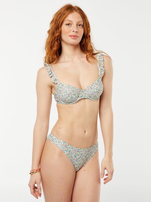 Basic zwembroekje met bloemenprint - Kiabi