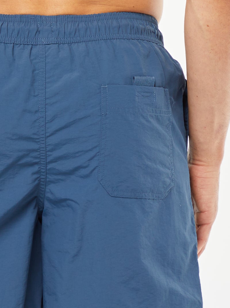 Basic zwemshort met gestreepte voering BLAUW - Kiabi