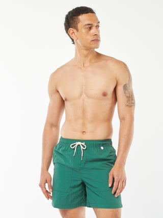 Basic zwemshort met gestreepte voering