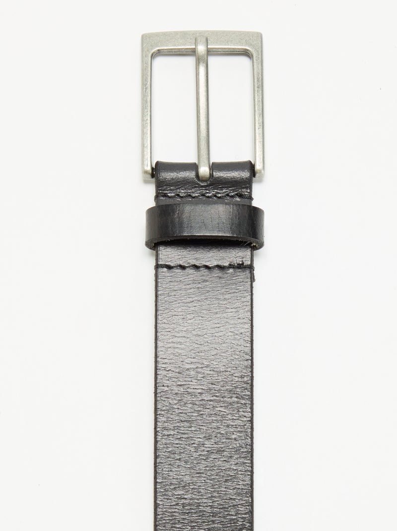 Basische riem met metalen gesp Zwart - Kiabi