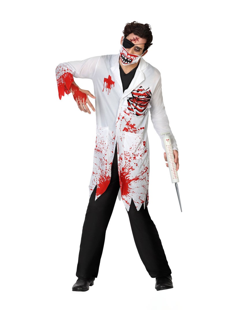 Bebloede dokter - Verkleedkleding WIT - Kiabi