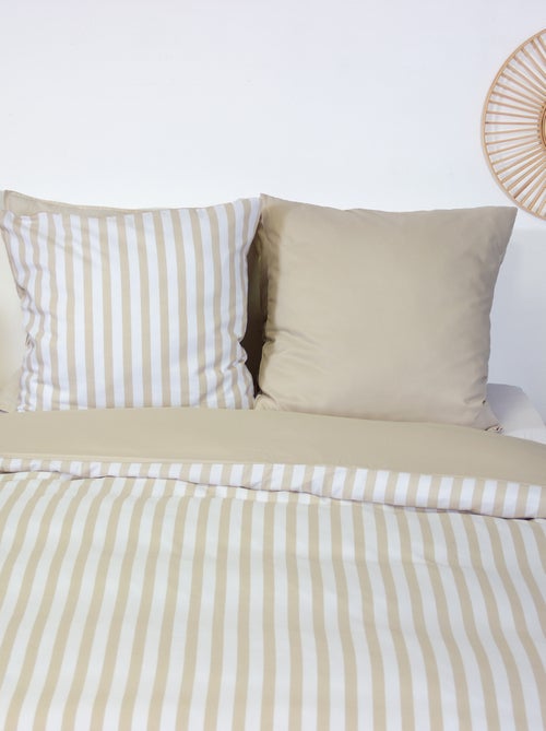 Beddengoedset 2-persoons (240 x 220 cm of 260 x 240 cm) - 1 dekbedovertrek + 2 kussenslopen - Kiabi