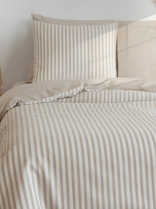 Beddengoedset 2-persoons (240 x 220 cm of 260 x 240 cm) - 1 dekbedovertrek + 2 kussenslopen - Kiabi